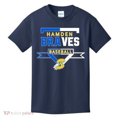 Hamden Braves Home Plate Baseball Fan Kids T-Shirt