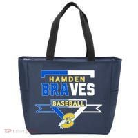 Hamden Braves Home Plate Baseball Fan Tote Bag thumb 0