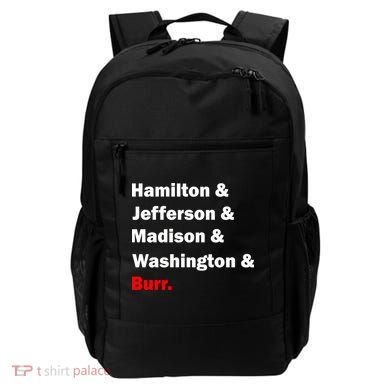 Hamilton & Jefferson & Madison & Washington & Burr. Backpack