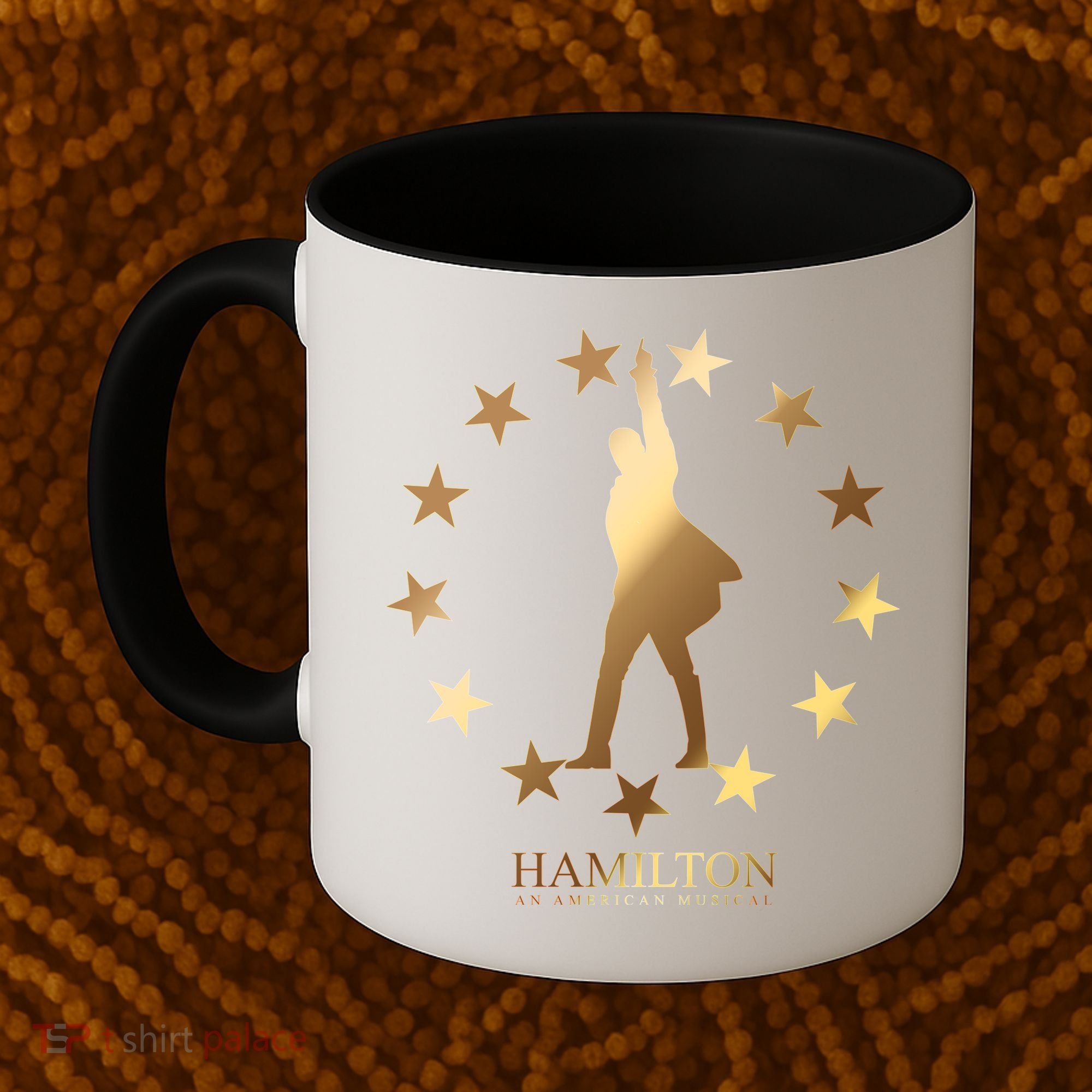 Hamilton An American Musical Golden Stars Coffee Mug