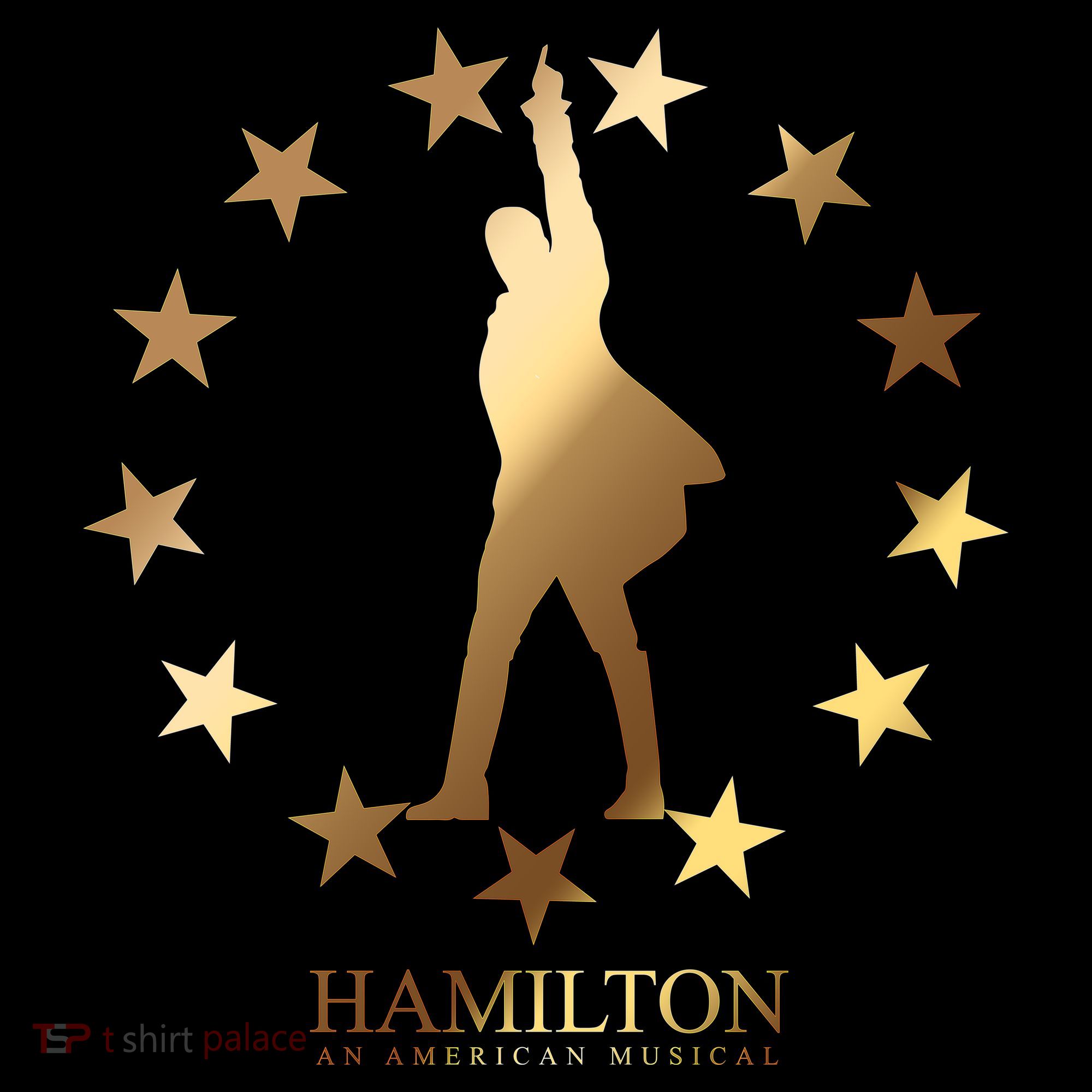 Hamilton An American Musical Golden Stars Women's Hoodie