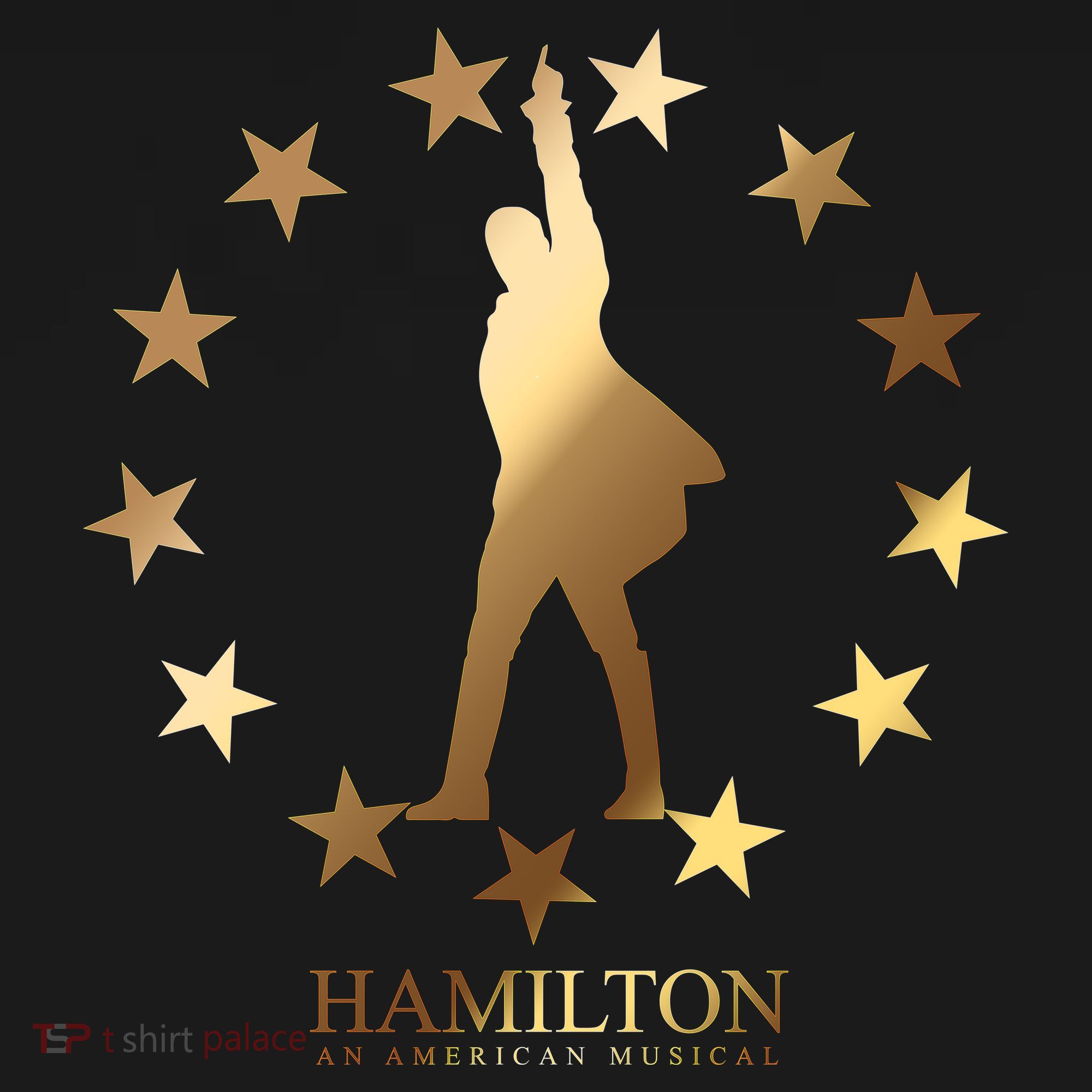 Hamilton An American Musical Golden Stars Mousepad