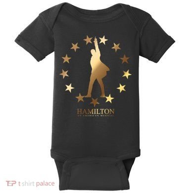 Hamilton An American Musical Golden Stars Baby Bodysuit