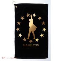 Hamilton An American Musical Golden Stars Golf Towel thumb 0