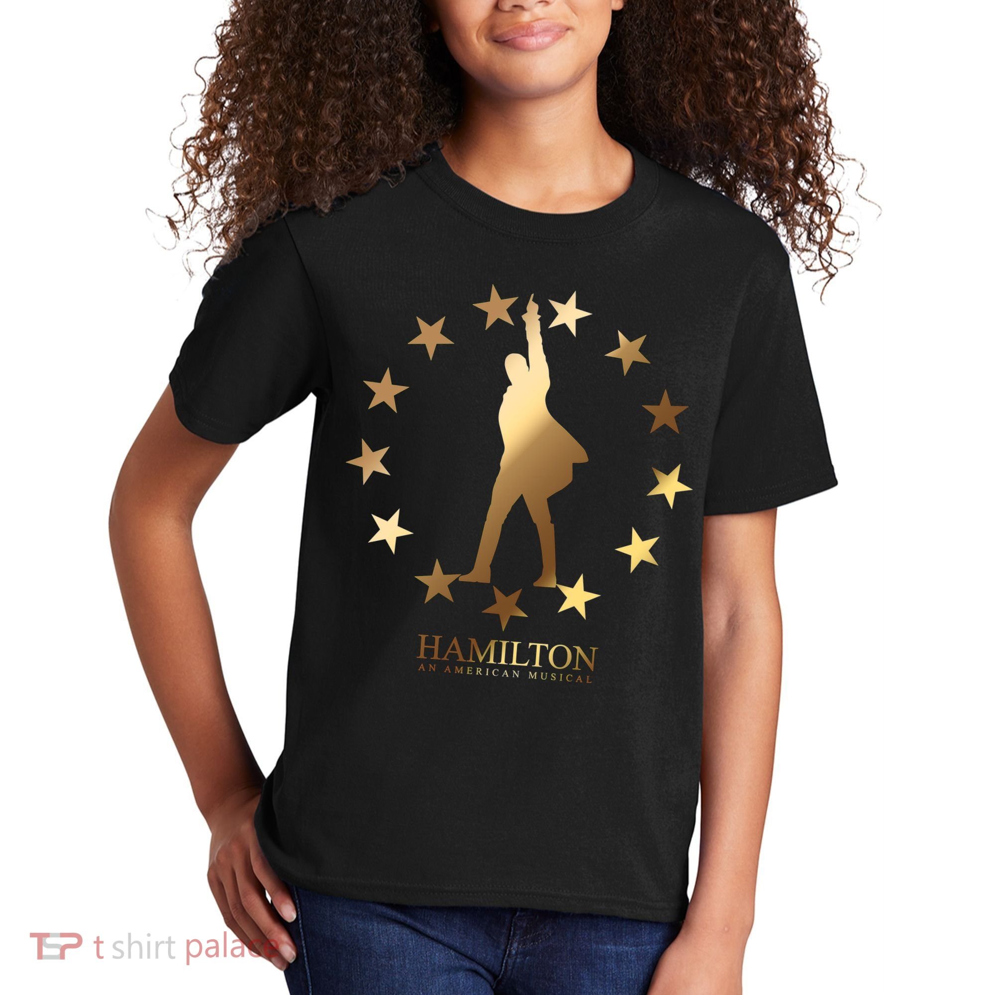 Hamilton An American Musical Golden Stars Kids T-Shirt