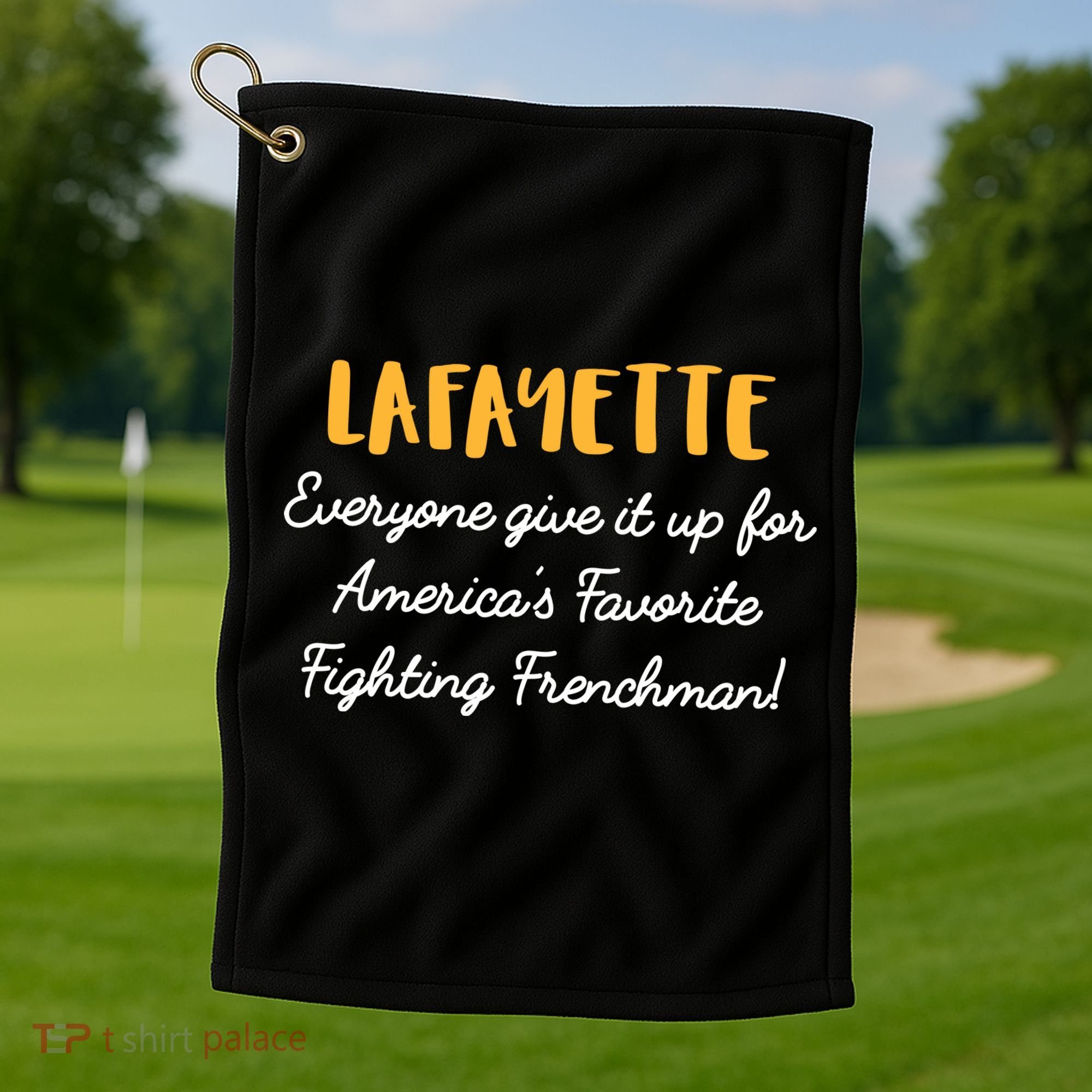 Hamilton Lafayette America's Favorite Frenchman Golf Towel