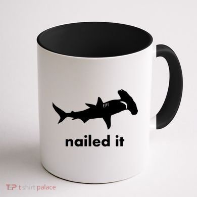 Hammerhead Nailed It Funny Coffee Mug back