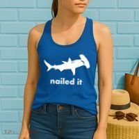 Hammerhead Nailed It Funny Women's Tank Top thumb 2