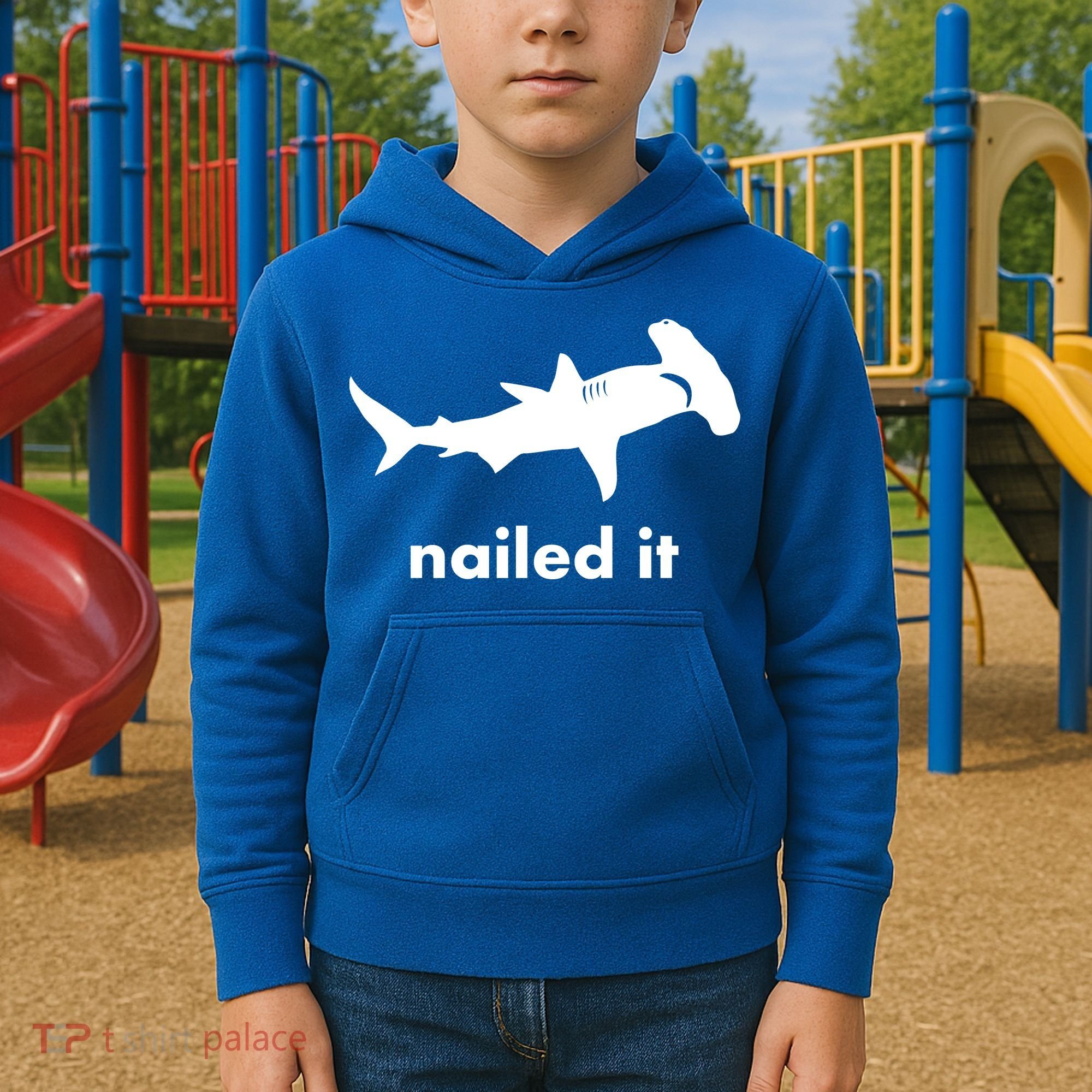 Hammerhead Nailed It Funny Kids Hoodie