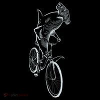 Hammerhead Shark Riding Bicycle Backpack thumb 2
