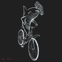 Hammerhead Shark Riding Bicycle Tumbler thumb 3