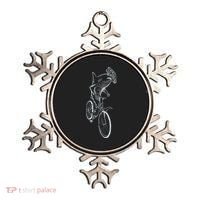 Hammerhead Shark Riding Bicycle Ornament thumb 0