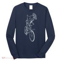 Hammerhead Shark Riding Bicycle Long Sleeve Shirt thumb 0