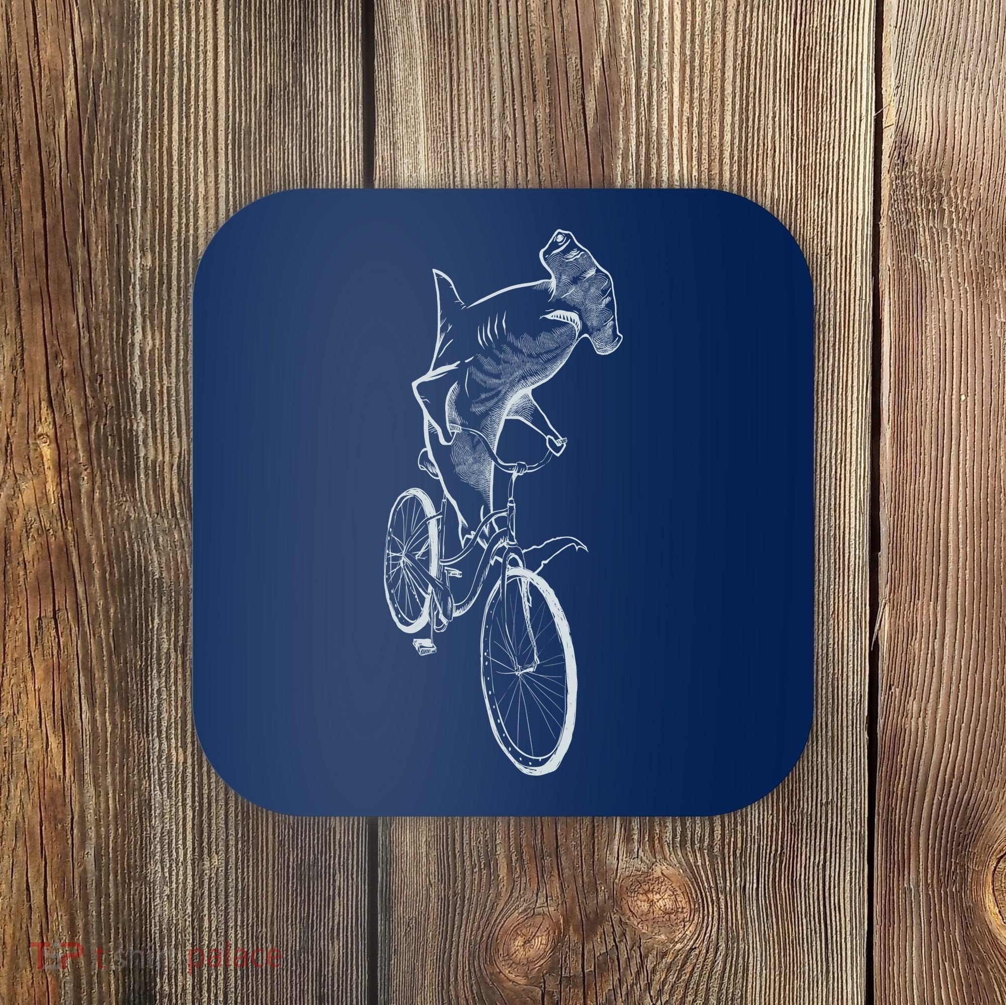 Hammerhead Shark Riding Bicycle Coaster