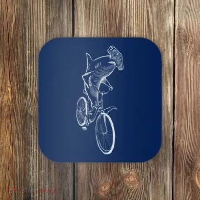 Hammerhead Shark Riding Bicycle Coaster