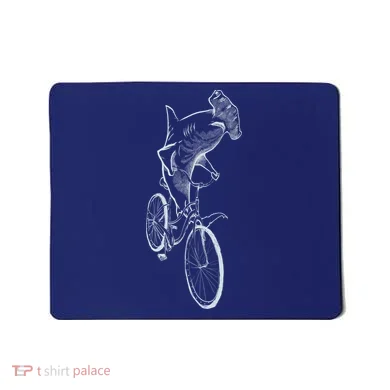 Hammerhead Shark Riding Bicycle Mousepad