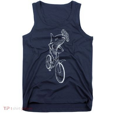 Hammerhead Shark Riding Bicycle Tank Top