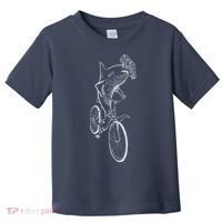 Hammerhead Shark Riding Bicycle Toddler T-Shirt thumb 0