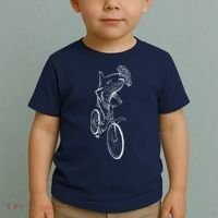 Hammerhead Shark Riding Bicycle Toddler T-Shirt thumb 2
