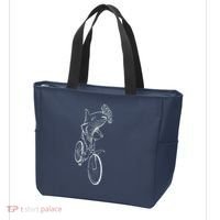 Hammerhead Shark Riding Bicycle Tote Bag thumb 3