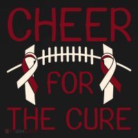 Head And Neck Cancer Awareness Cheer For The Cure Football Gift Women's Hoodie thumb 2
