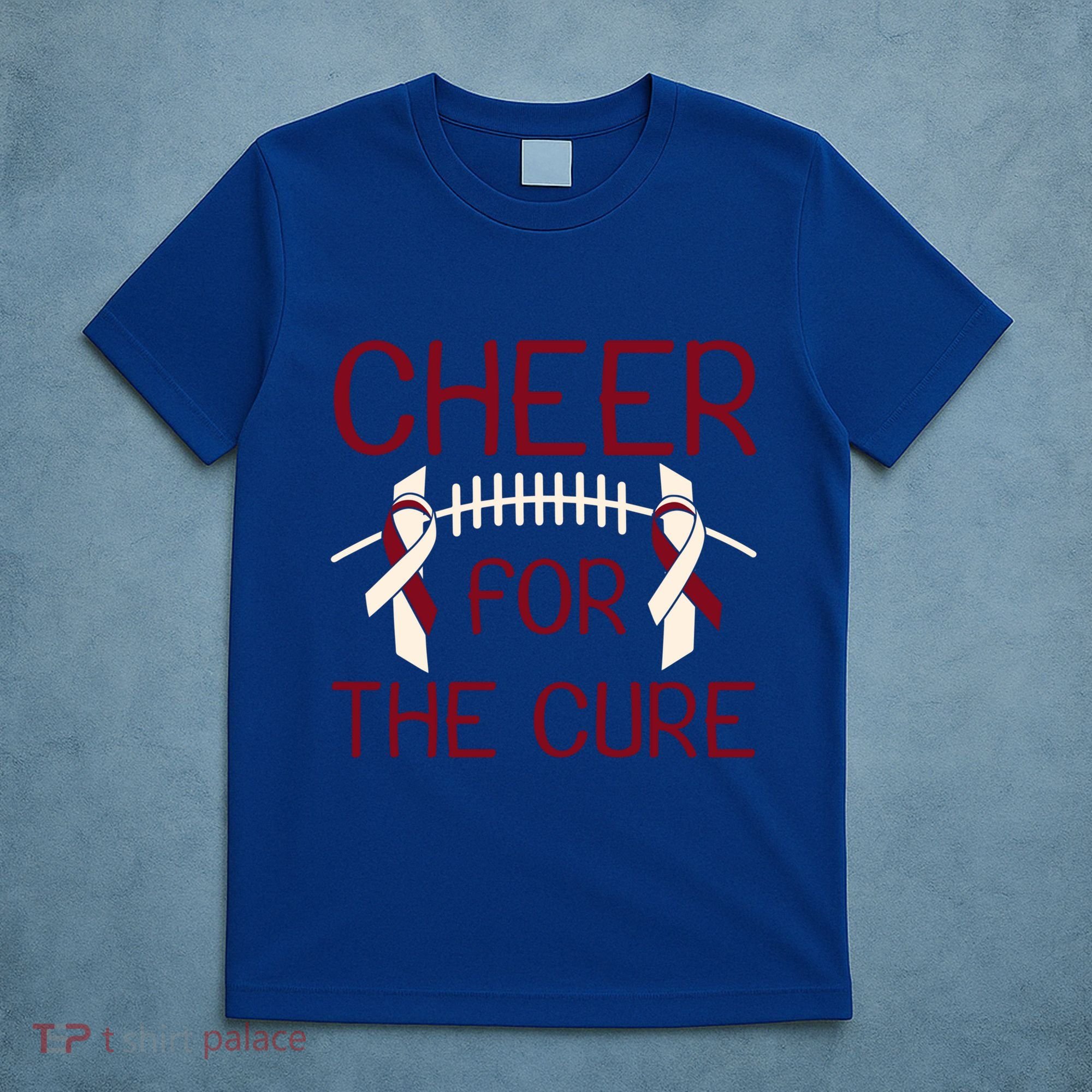 Head And Neck Cancer Awareness Cheer For The Cure Football Gift T-Shirt