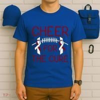 Head And Neck Cancer Awareness Cheer For The Cure Football Gift T-Shirt thumb 6