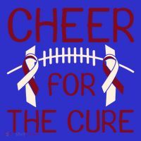 Head And Neck Cancer Awareness Cheer For The Cure Football Gift T-Shirt thumb 7