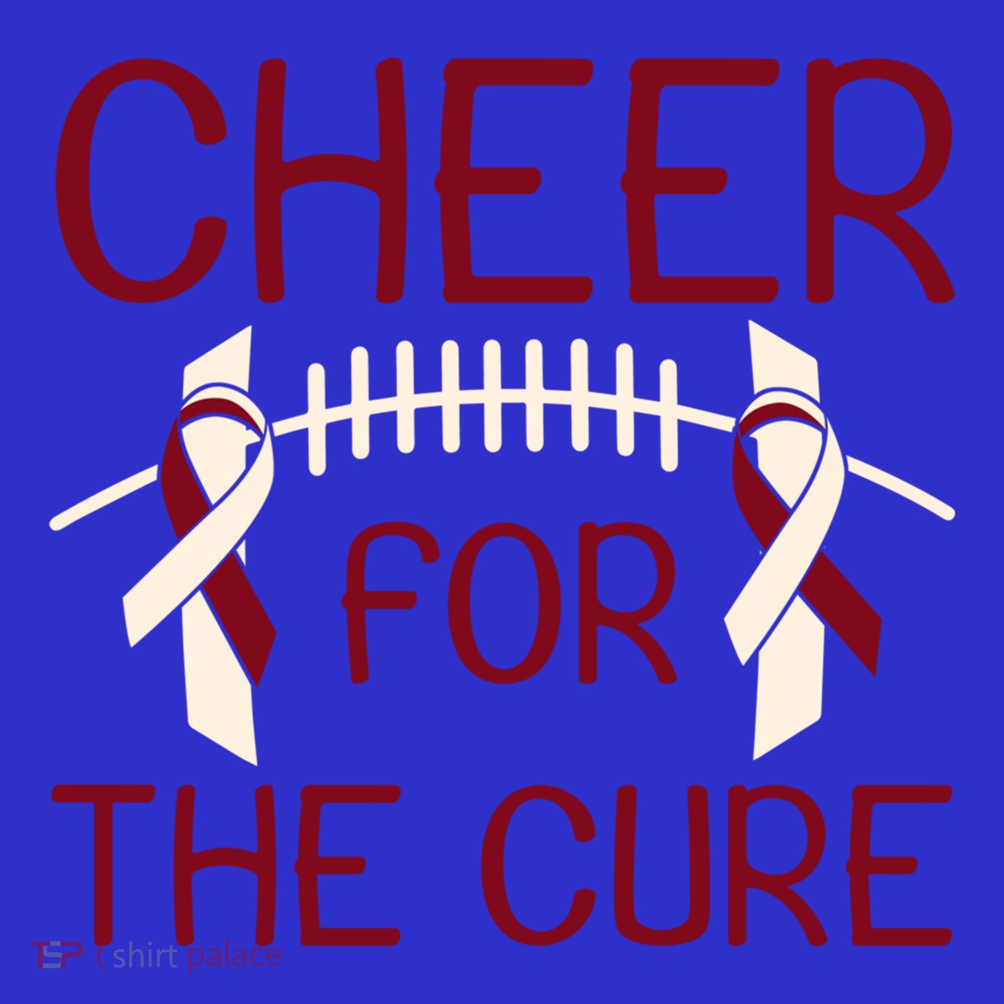 Head And Neck Cancer Awareness Cheer For The Cure Football Gift T-Shirt