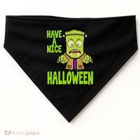 Have A Nice Halloween Frankenstein Monster USA-Made Doggie Bandana thumb 0