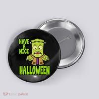 Have A Nice Halloween Frankenstein Monster Button thumb 0
