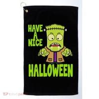 Have A Nice Halloween Frankenstein Monster Golf Towel thumb 0
