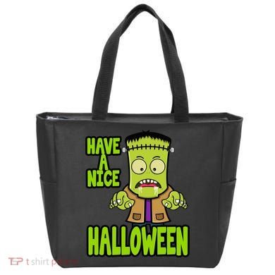 Have A Nice Halloween Frankenstein Monster Tote Bag