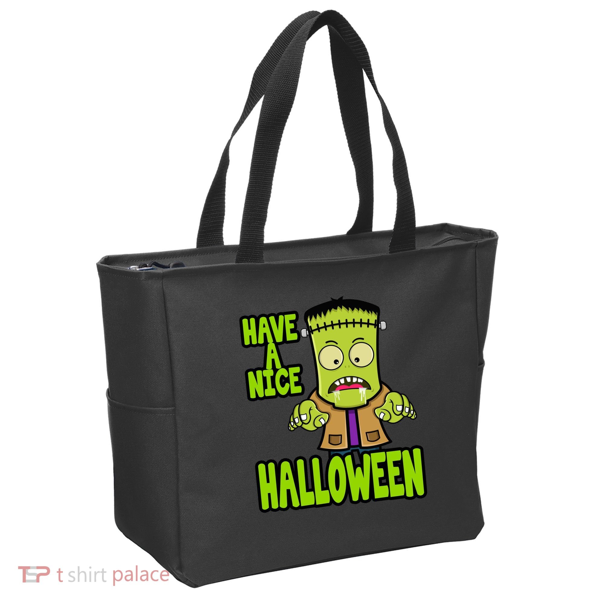Have A Nice Halloween Frankenstein Monster Tote Bag