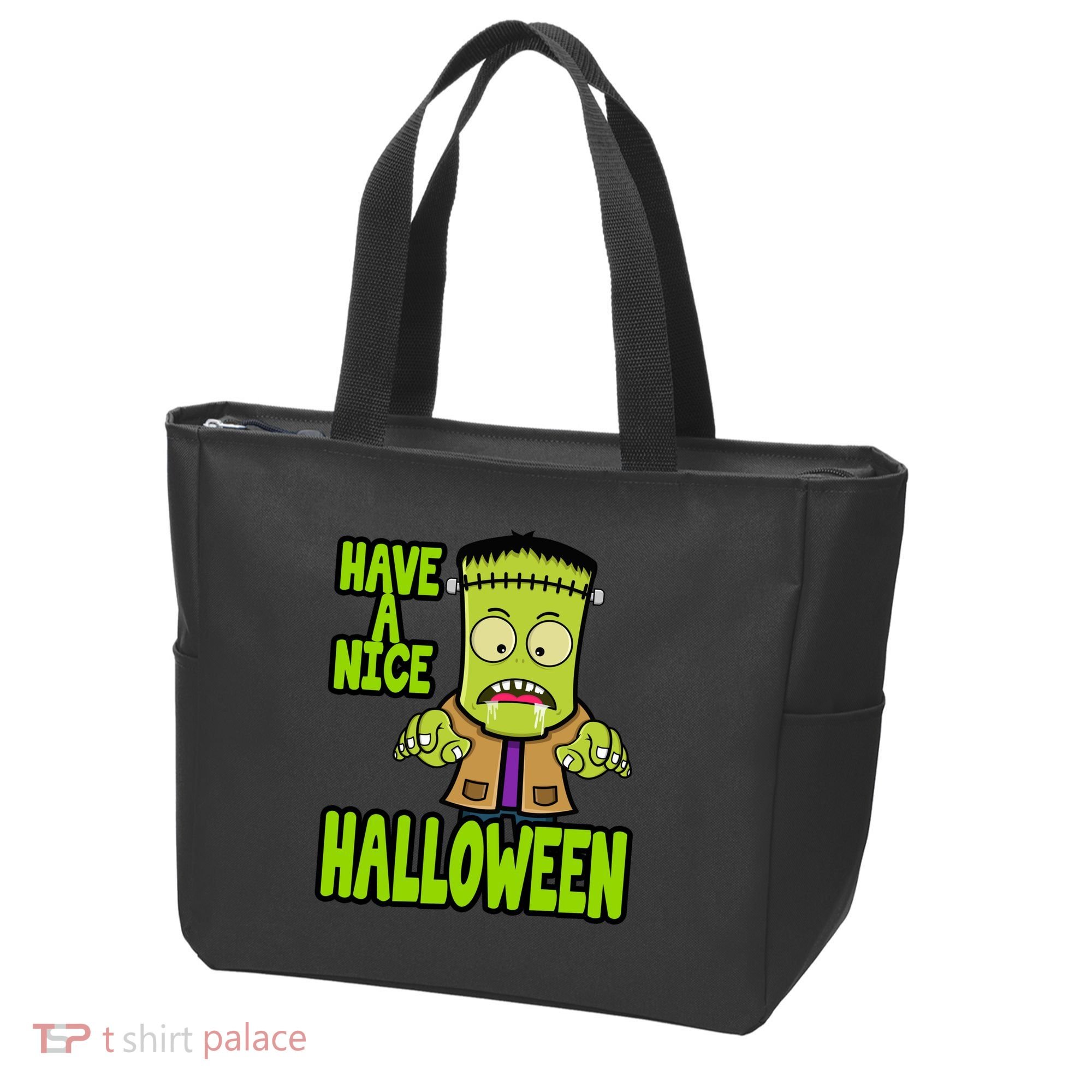 Have A Nice Halloween Frankenstein Monster Tote Bag
