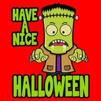 Have A Nice Halloween Frankenstein Monster Santa Hat thumb 1
