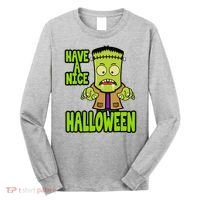 Have A Nice Halloween Frankenstein Monster Long Sleeve Shirt thumb 0