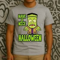 Have A Nice Halloween Frankenstein Monster T-Shirt thumb 3