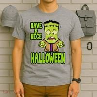 Have A Nice Halloween Frankenstein Monster T-Shirt thumb 6
