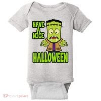 Have A Nice Halloween Frankenstein Monster Baby Bodysuit thumb 0