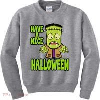 Have A Nice Halloween Frankenstein Monster Kids Sweatshirt thumb 0