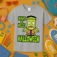Have A Nice Halloween Frankenstein Monster Kids T-Shirt thumb 3