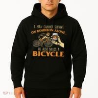 He Also Needs A Bicycle Cycling Biker Bicyclist Cyclist Hoodie thumb 2