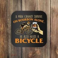 He Also Needs A Bicycle Cycling Biker Bicyclist Cyclist Coaster thumb 0