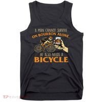 He Also Needs A Bicycle Cycling Biker Bicyclist Cyclist Tank Top thumb 0