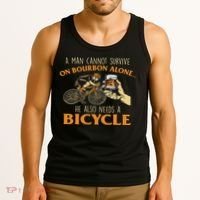 He Also Needs A Bicycle Cycling Biker Bicyclist Cyclist Tank Top thumb 3