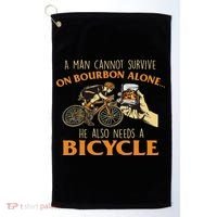He Also Needs A Bicycle Cycling Biker Bicyclist Cyclist Golf Towel thumb 0