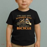 He Also Needs A Bicycle Cycling Biker Bicyclist Cyclist Toddler T-Shirt thumb 2