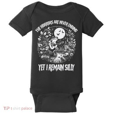 Horrors Are Never Ending Yet I Remain Silly Frog Baby Bodysuit