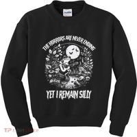 Horrors Are Never Ending Yet I Remain Silly Frog Kids Sweatshirt thumb 0
